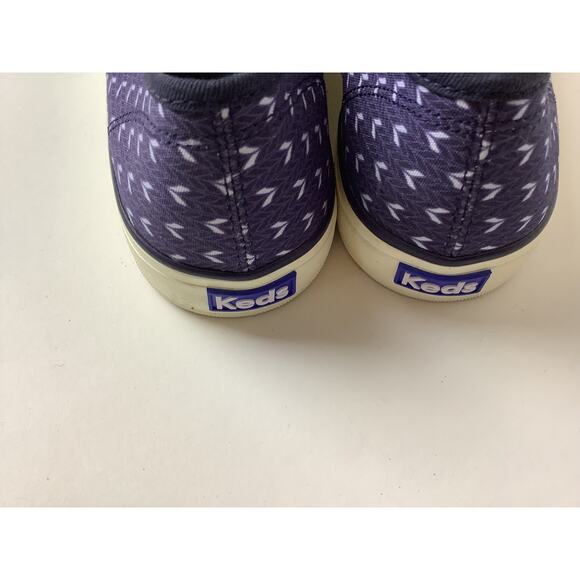 Keds Double Decker Fair Isle Canvas Rainbow Slip On Shoes Size 11W Navy - Picture 4 of 5